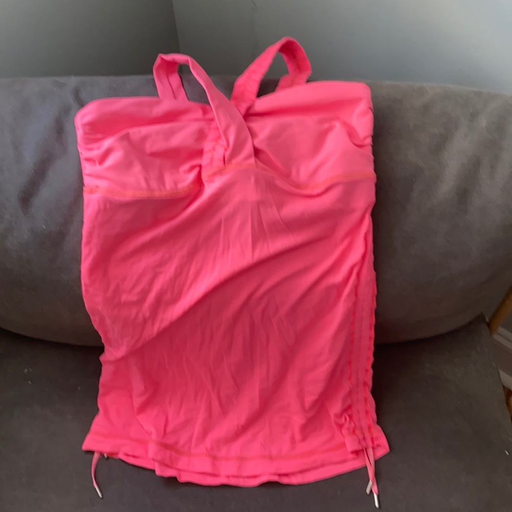 Pink lululemon workout tank